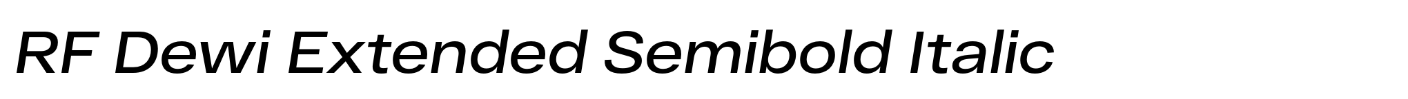 RF Dewi Extended Semibold Italic image